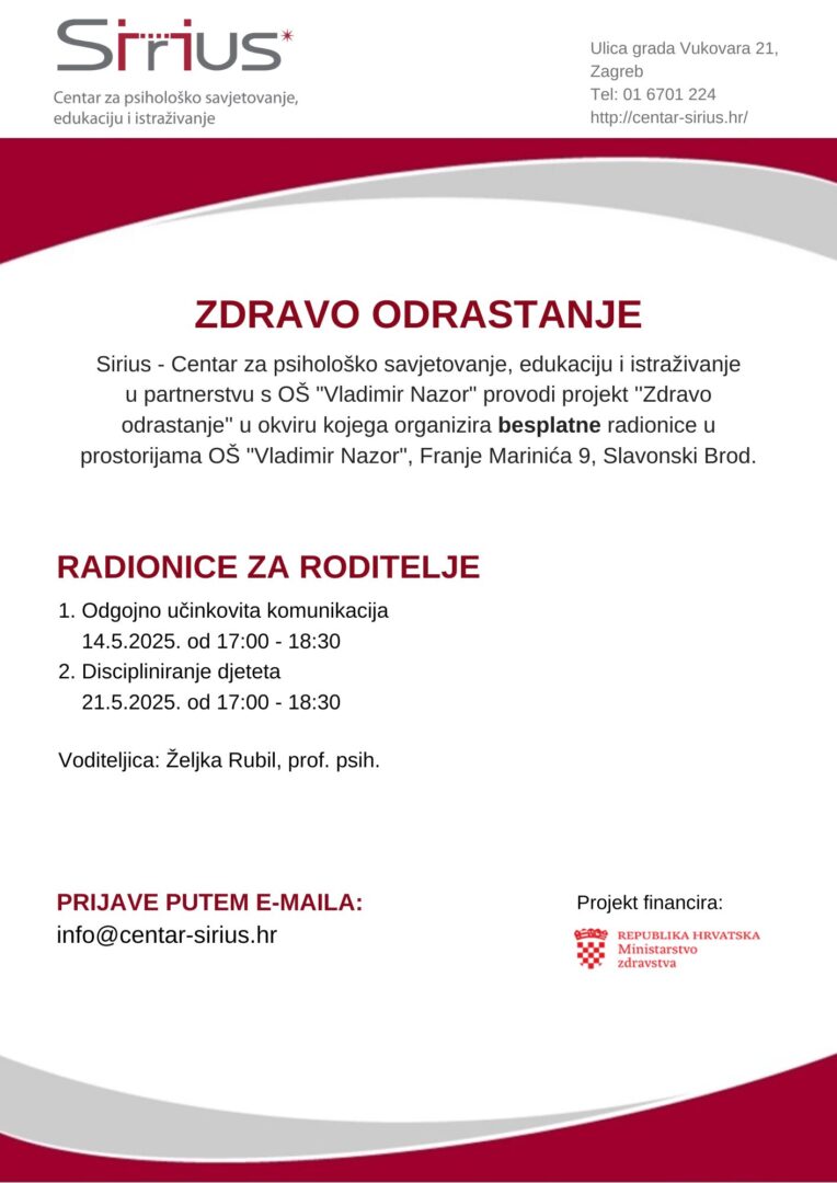Radionice za roditelje - SB